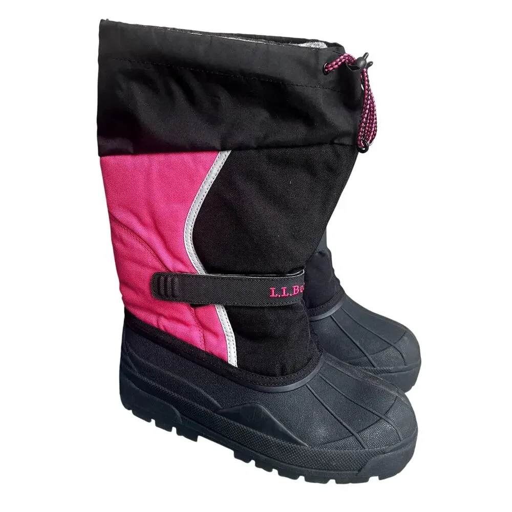 L.L. Bean Youth Girls Size 6 Snow Winter Waterproof Boots Extra Liner